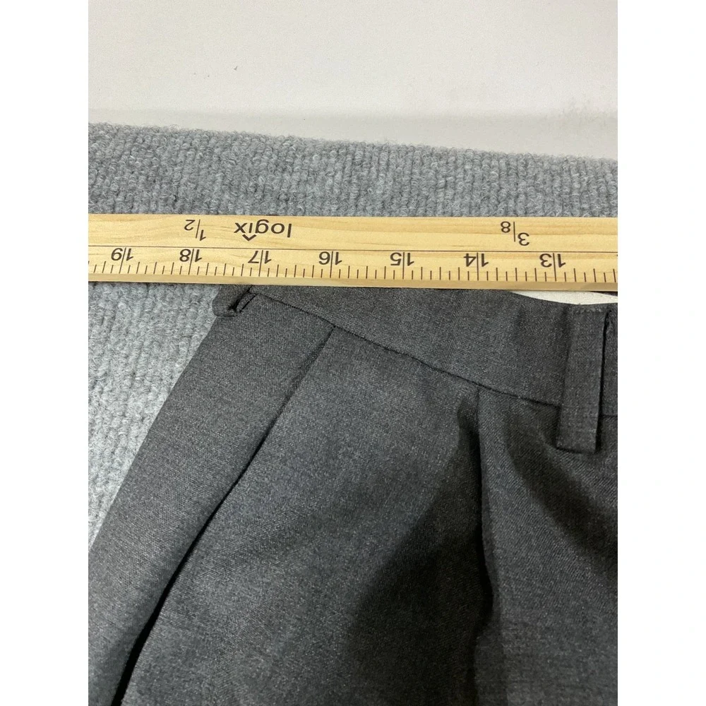 Lauren Ralph Lauren Wool Dress Pants 38x32 Gray Pleated Mens 100% Wool Classic F
